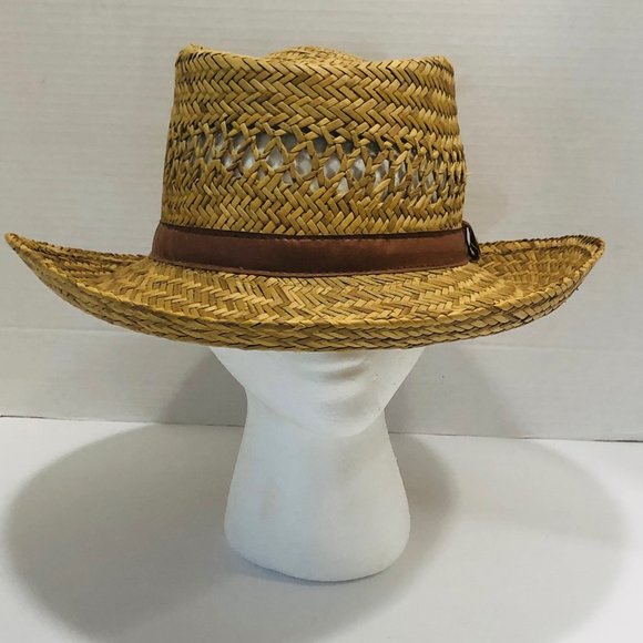 Triangle Headwear Accessories Straw Hat Fedora Medium Triangle